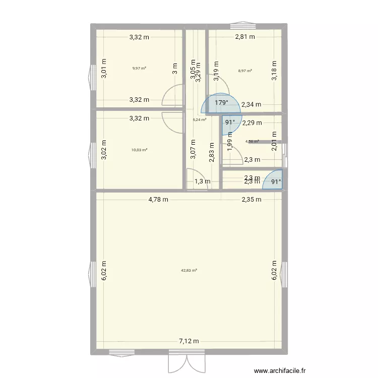 Plan 2. Plan de 7  et 84 m²