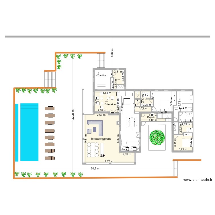 Carovigno 15 novembre. Plan de 9 pièces et 135 m2