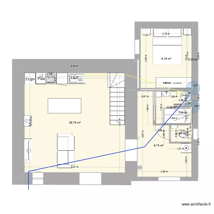 3 bm-2. Plan de 6  et 52 m²