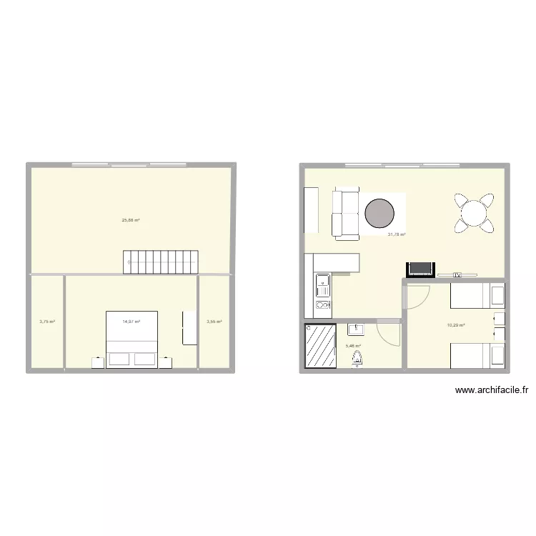 Tiny House design. Plan de 