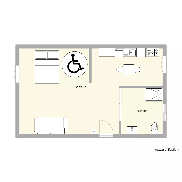 LOGEMENT pmr. Plan de 