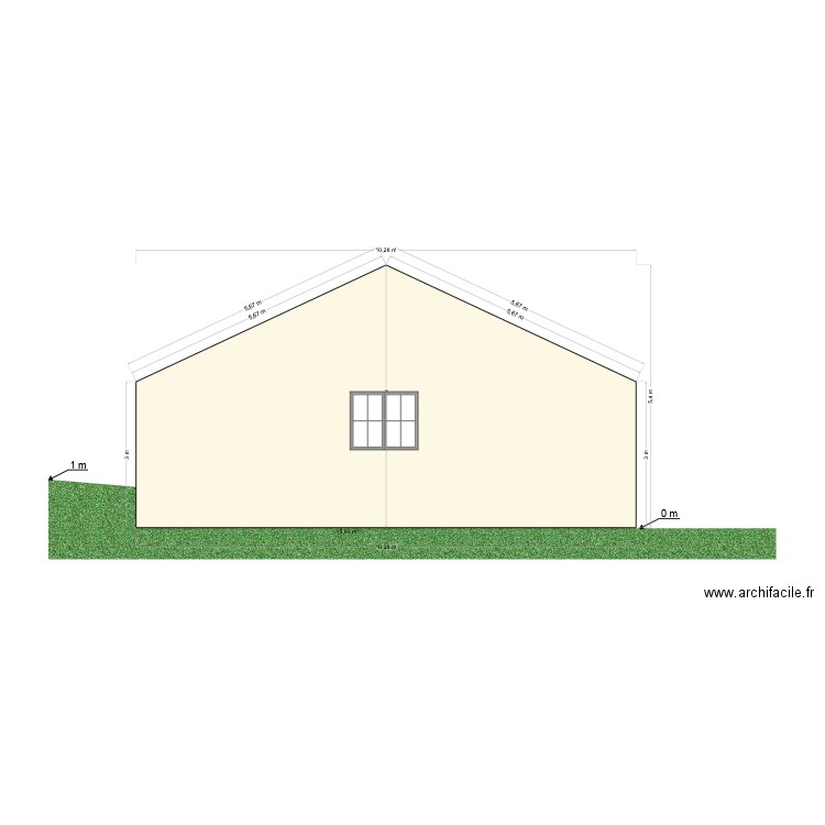 coupe pignon arriere. Plan de 0 pièce et 0 m2
