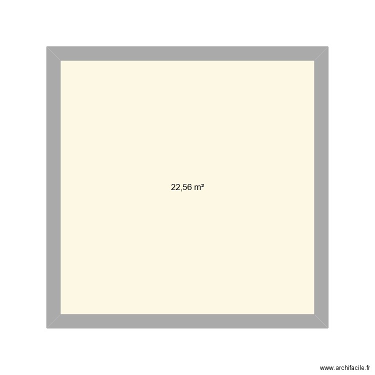 çoo. Plan de 1 pièce et 23 m2