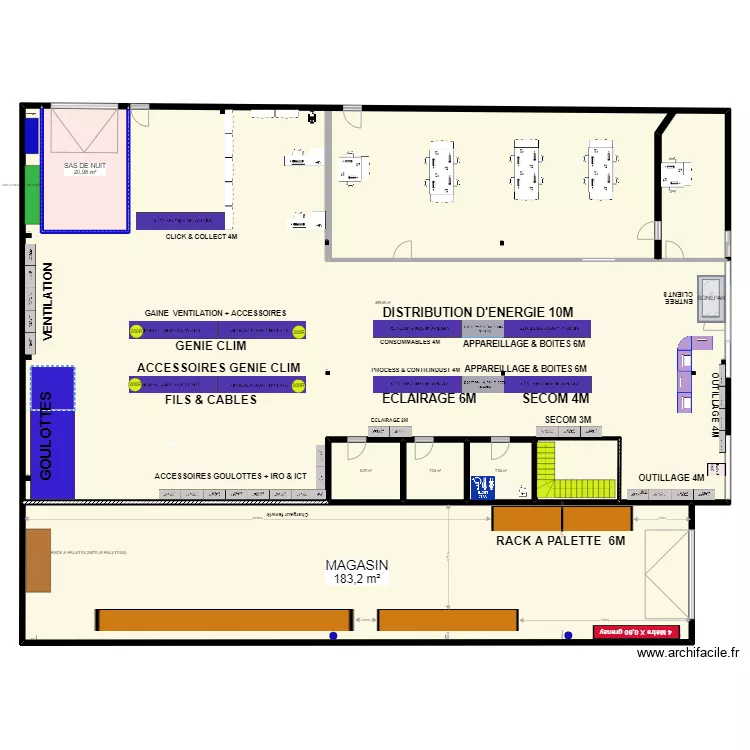 VALENCE 2026 GEGE. Plan de 6  et 727 m²