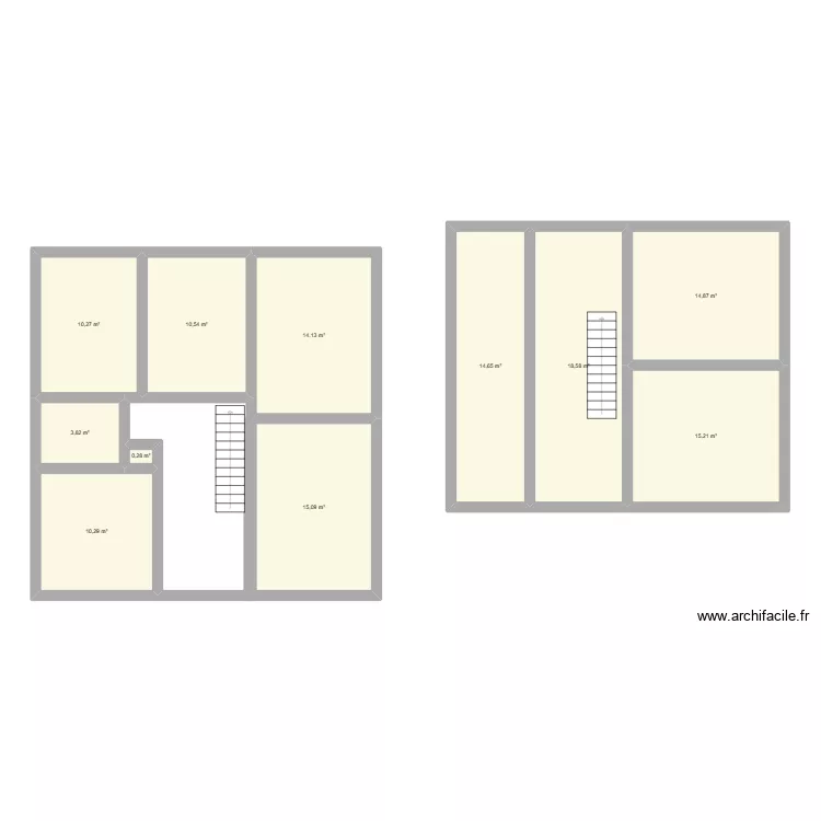 alexadnre ribot. Plan de 11  et 128 m²