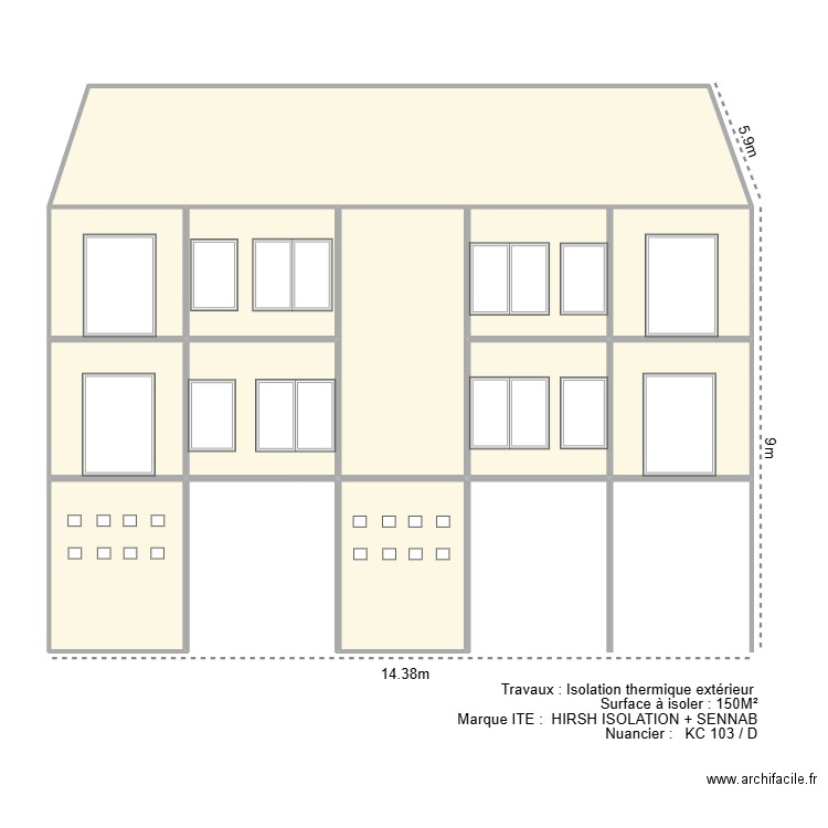 Lailheugue Daniel - ite. Plan de 12 pièces et 123 m2