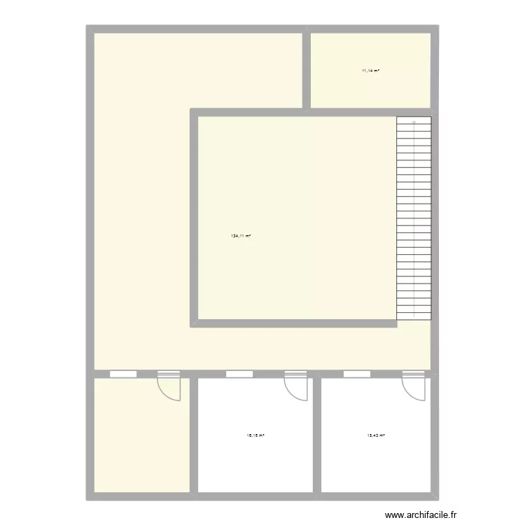 etage charef. Plan de 4  et 177 m²