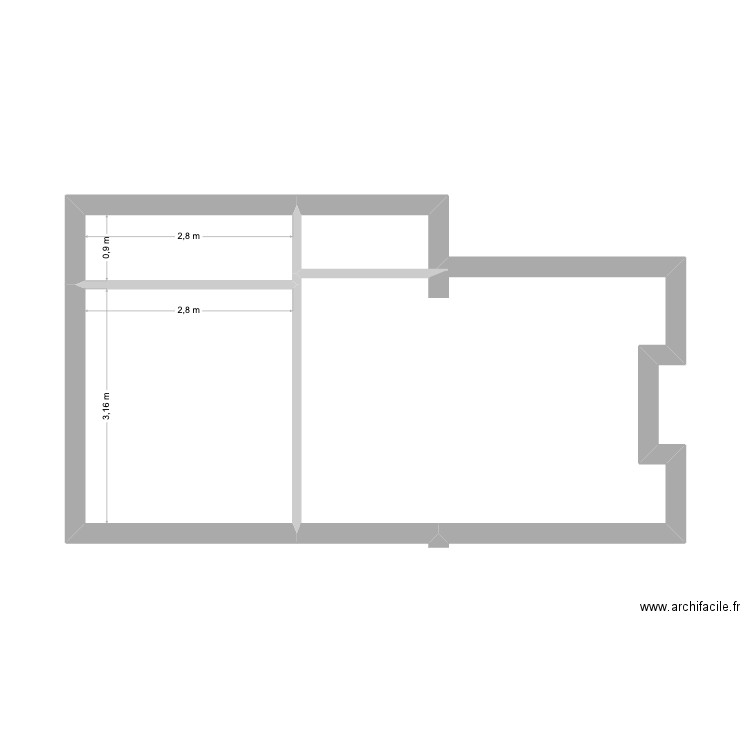 marseille def. Plan de 2 pièces et 11 m2