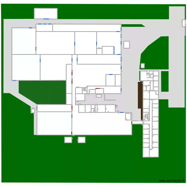 Sifaco. Plan de 16 pièces et 2518 m²