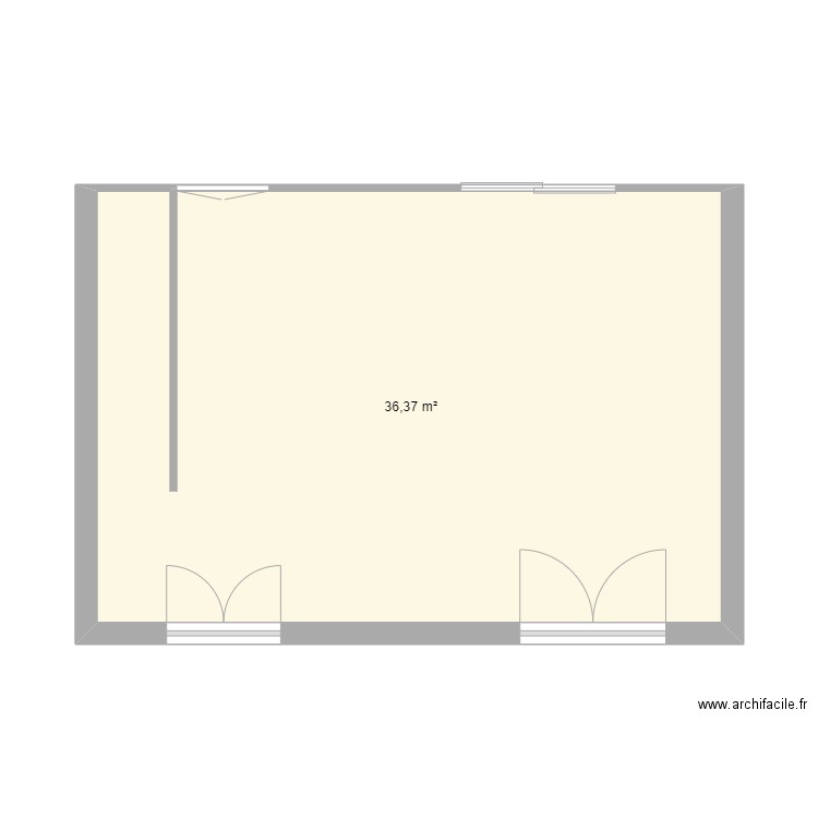 Pièce séjour cuisine mauron. Plan de 0 pièce et 0 m2