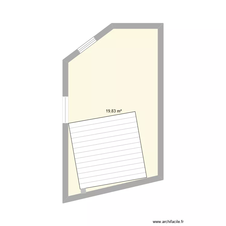 Garage. Plan de 1 Pièce et 20 m²