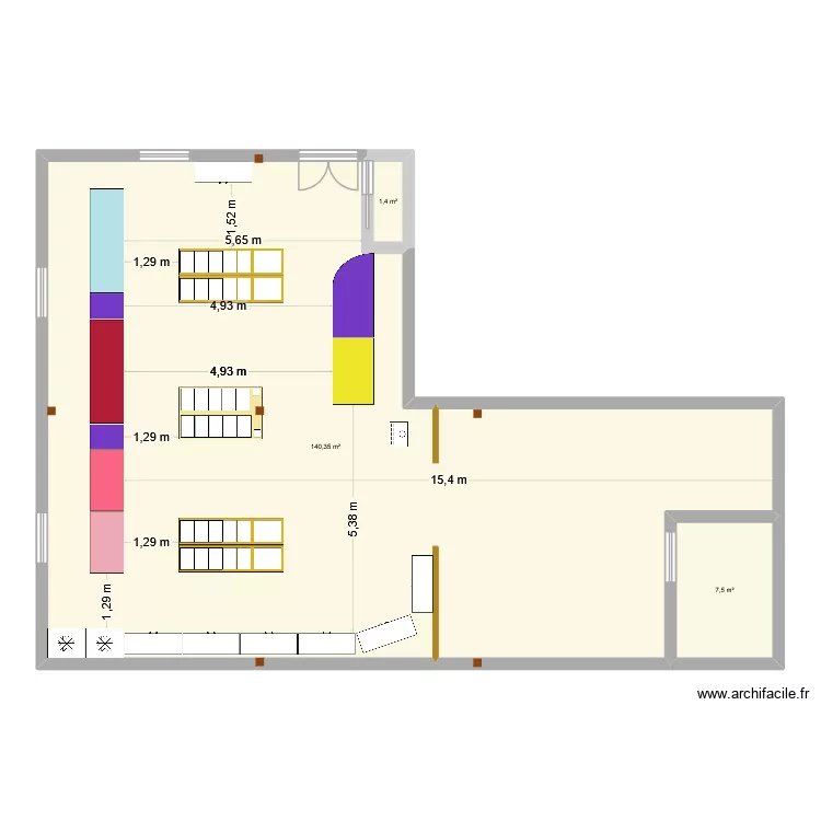 MAG 2 ALEX. Plan de 3  et 149 m²