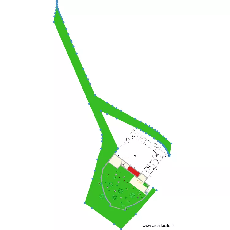 amenagement exterieur prieur&eacute; papa 2. Plan de 11  et 1992 m²
