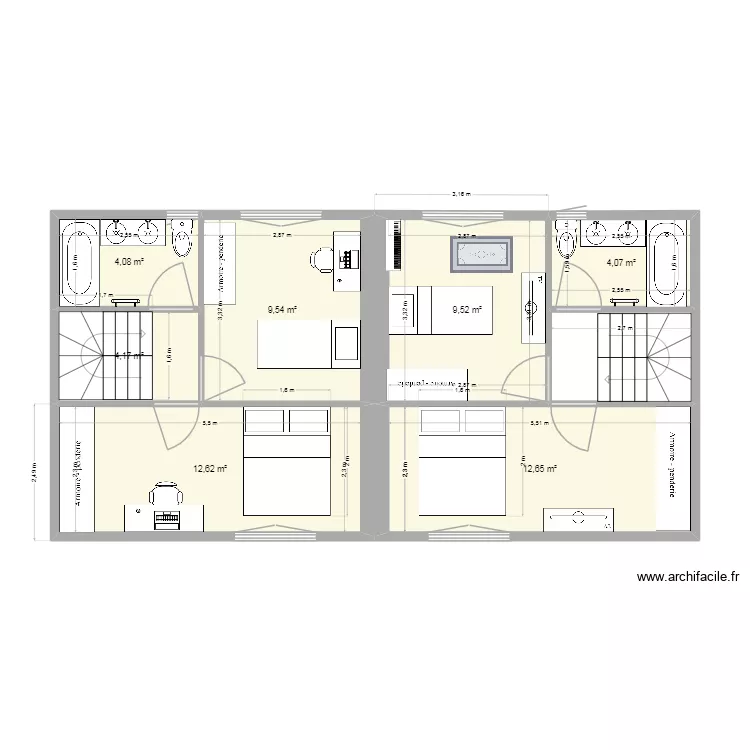 Drac&eacute; 21022026. Plan de 7  et 57 m²