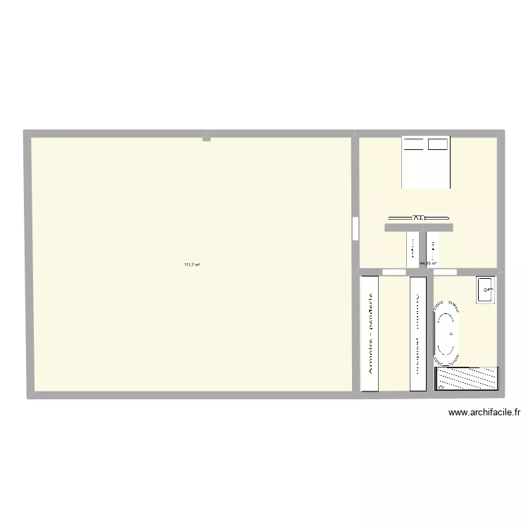 La maison de C&eacute;lina. Plan de 2  et 157 m²