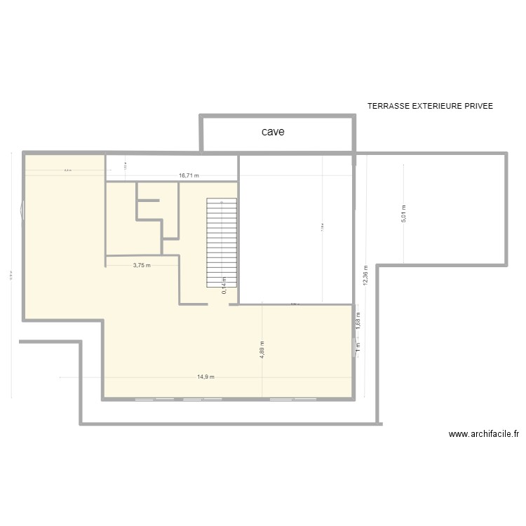 niveau 1 châtel 1. Plan de 4 pièces et 179 m2