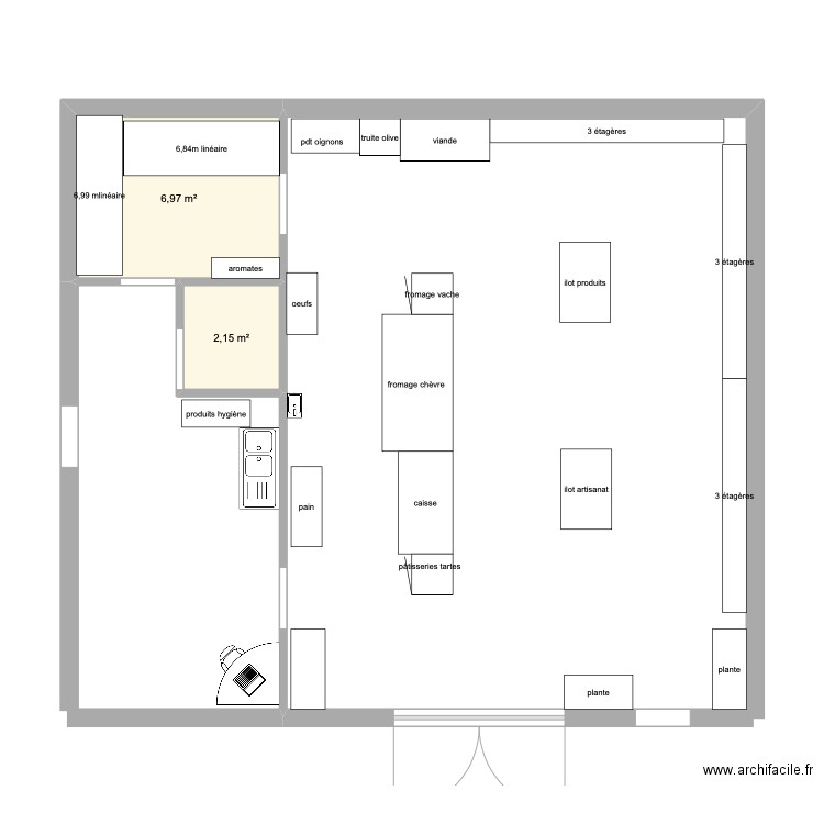 lausete 3. Plan de 2 pièces et 9 m2