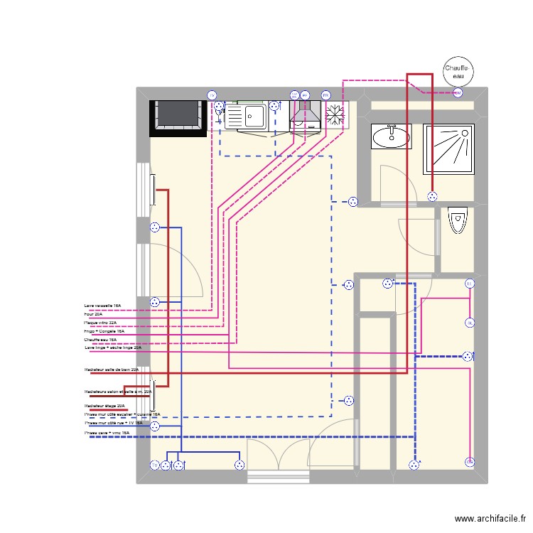 Jojo et Ludo Gîte Electricité Prises. Plan de 0 pièce et 0 m2