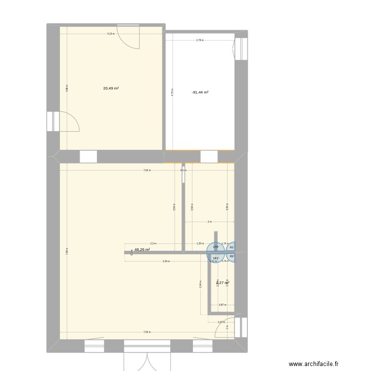 112. Plan de 4 pièces et 82 m2