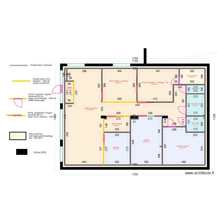 Labo Cloisons (Clément). Plan de 0 pièce et 0 m2