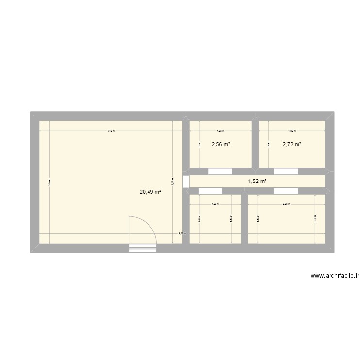 villa. Plan de 4 pièces et 27 m2