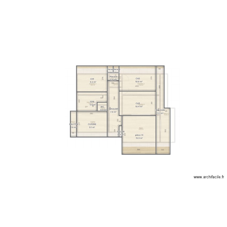 plan métré. Plan de 0 pièce et 0 m2