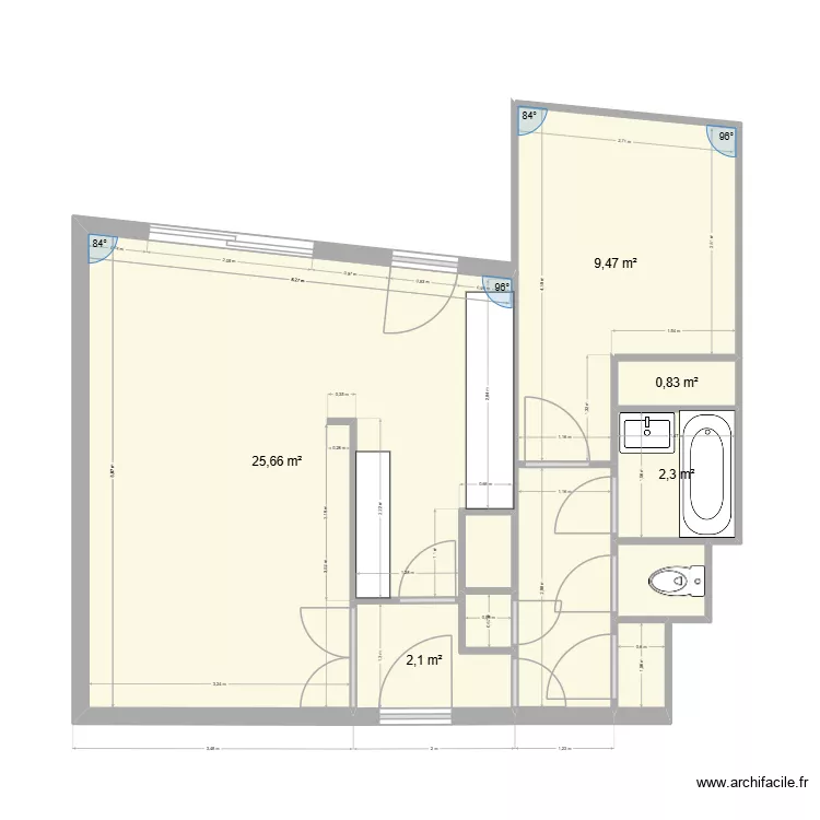 Mina Réf. Plan de 10 et 46 m² Mina Réf. Plan de 10 et 46 m²