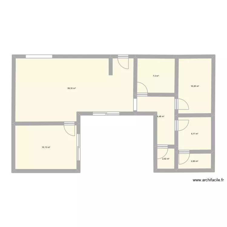 Maison 2. Plan de 8  et 88 m²