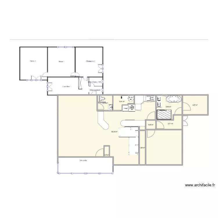 origine15. Plan de 9 et 86 m² origine15. Plan de 9 et 86 m²