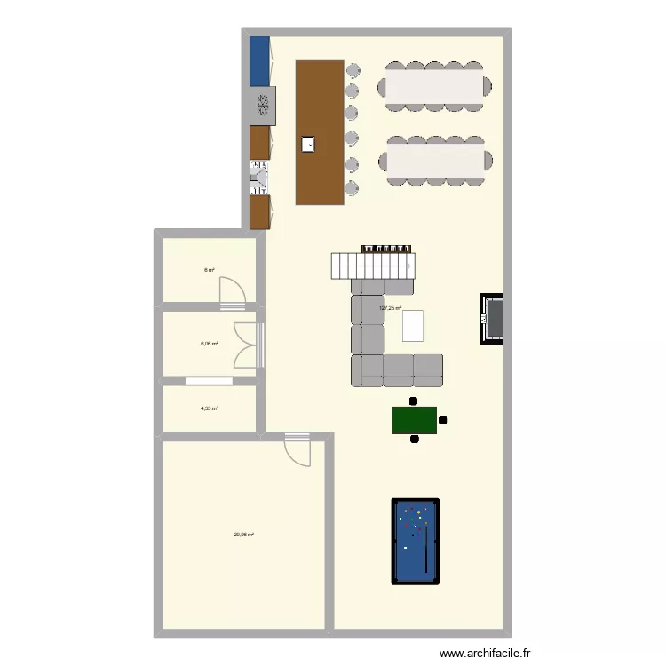 plan chalet mariage. Plan de 5  et 174 m²