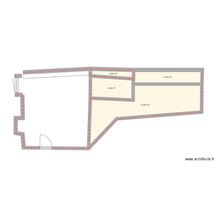 Lapa 3. Plan de 4 pièces et 21 m2