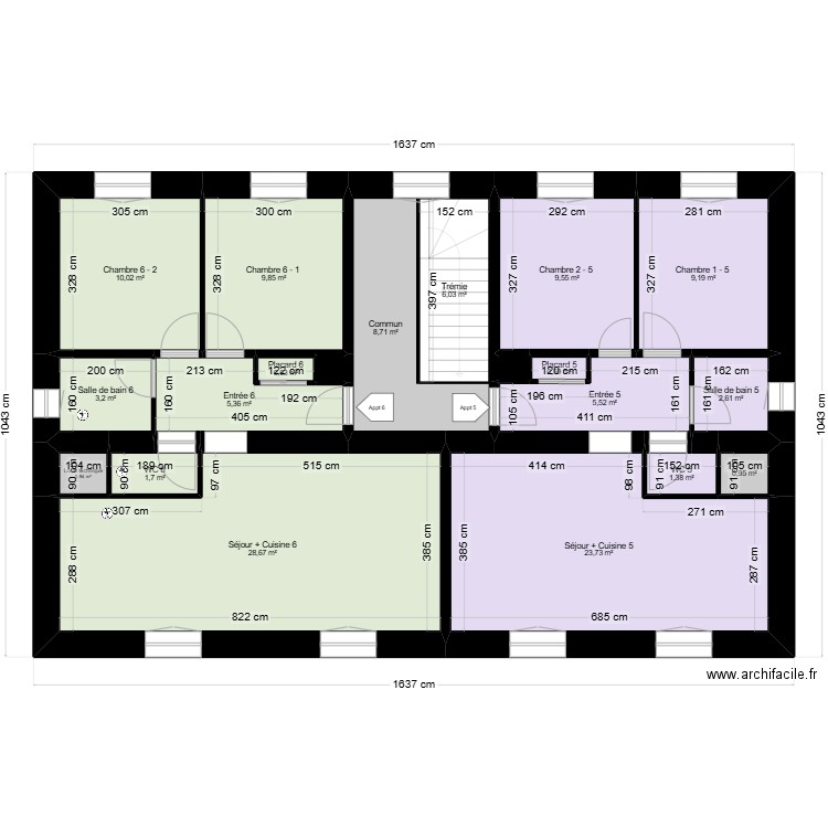 Charny sur meuse. Plan de 59 pièces et 402 m2
