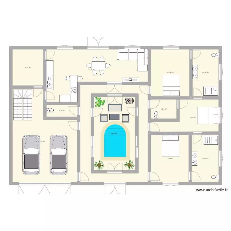 Maison Mom Jaja Cedric. Plan de 