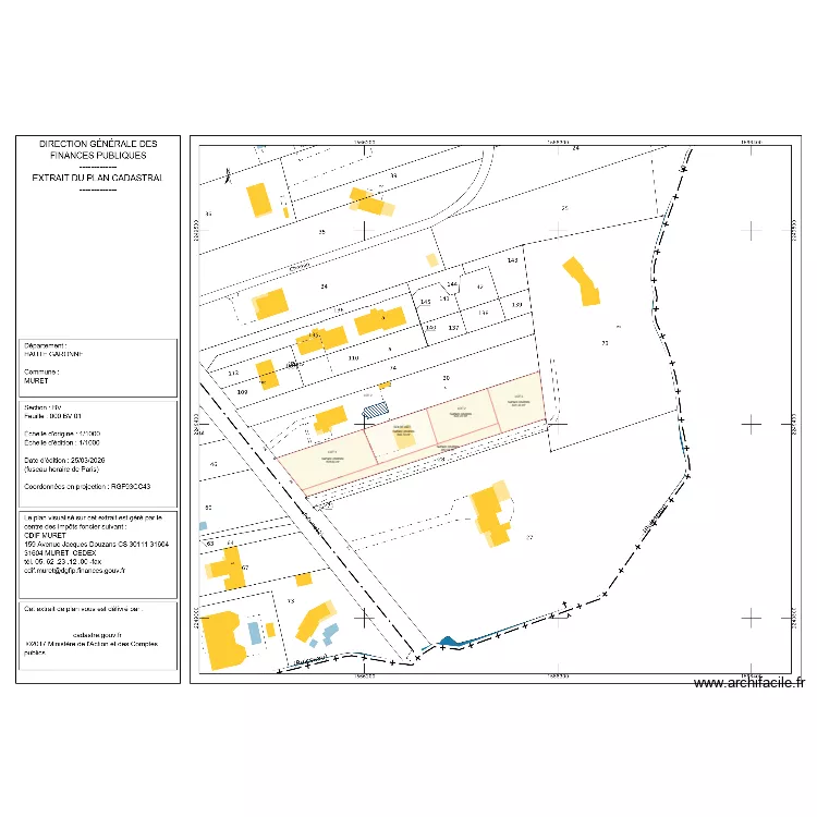 BOUSSAC. Plan de 