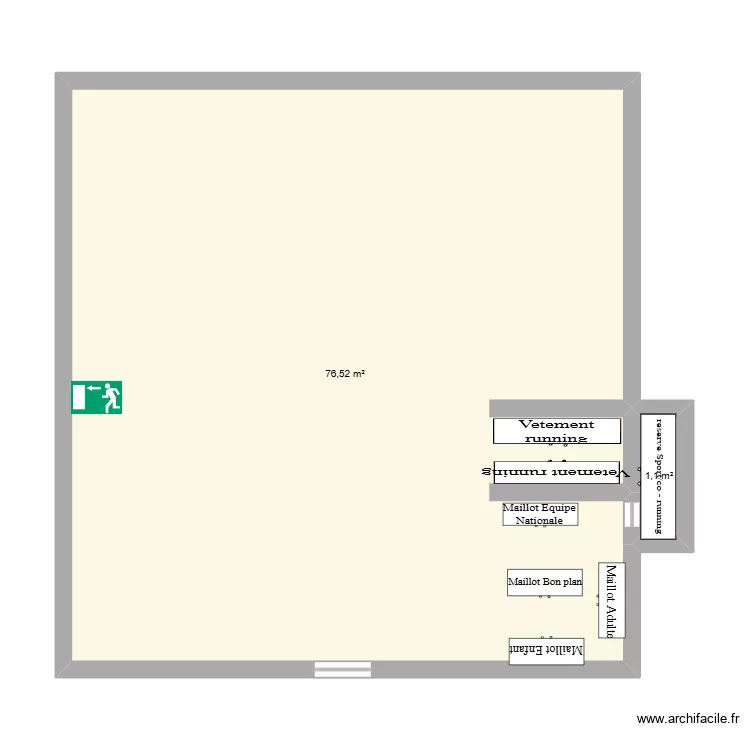 plan intersport. Plan de 2 et 78 m² plan intersport. Plan de 2 et 78 m²