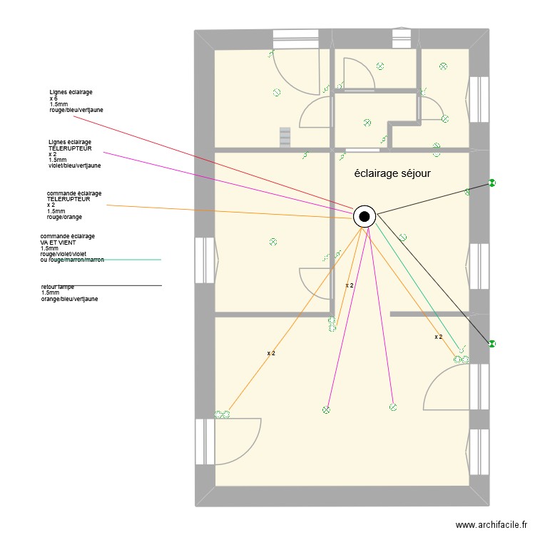 Joris ecl séjour. Plan de 4 pièces et 73 m2