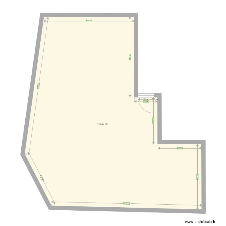 rdc francois 1. Plan de 1 pièce et 114 m2