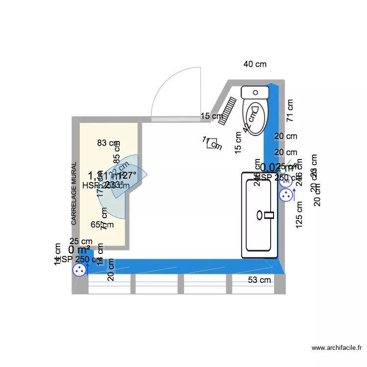 CHEZ MOI SDB VIDE. Plan de CHEZ MOI SDB VIDE. Plan de