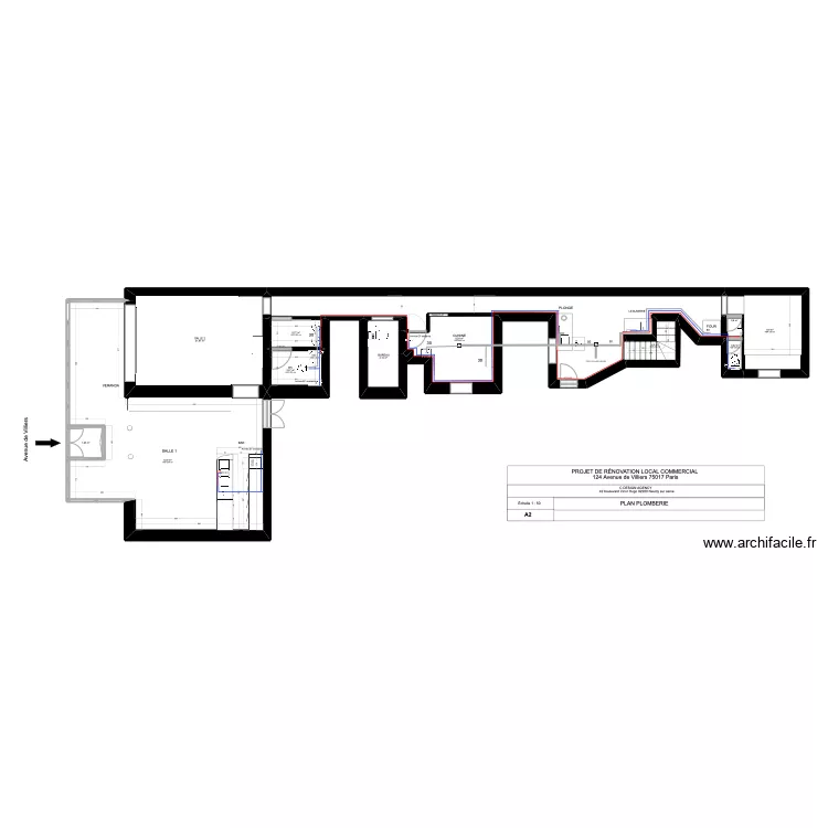 MAISON GABRIEL PLAN plomberie. Plan de 