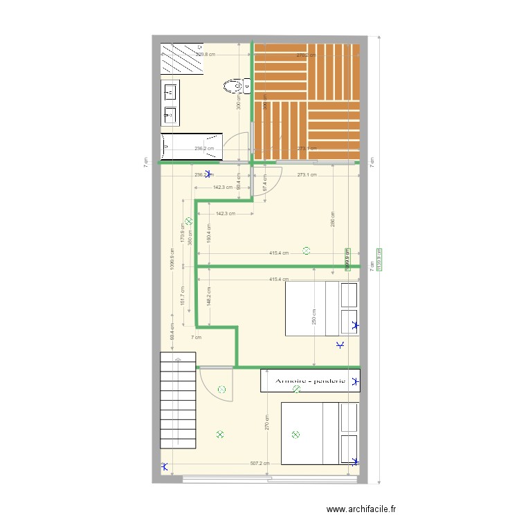 Cedric_Cenon_modifie. Plan de 1 pièce et 55 m2