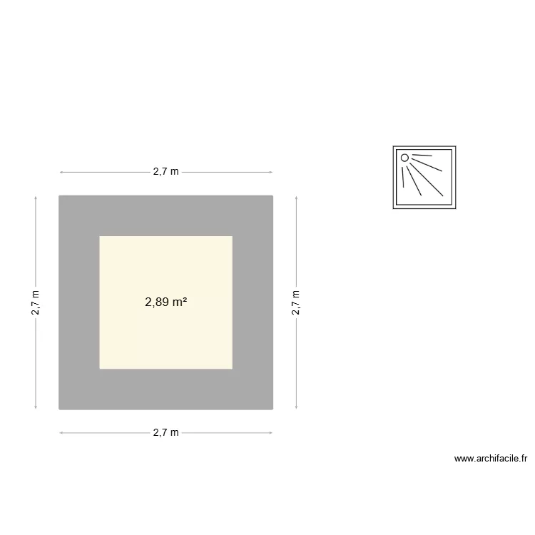 sch&eacute;ma de bilane. Plan de 1  et 3 m²