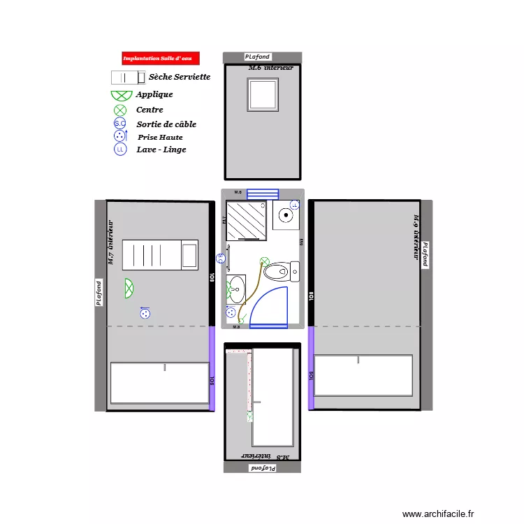 BIRABEN salle d\' eau 5 m&ucirc;rs. Plan de 5 pièces et 26 m²