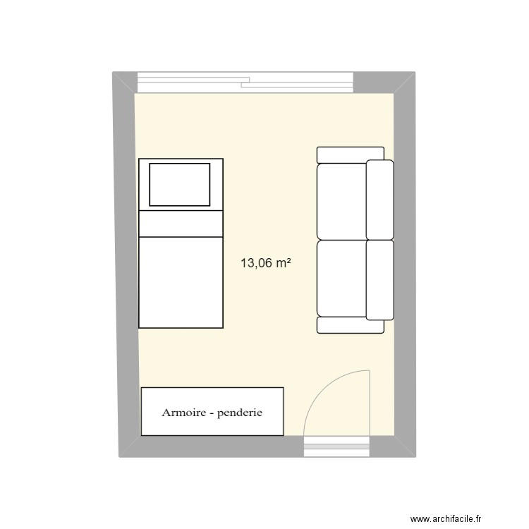 Chambre de Gaspard. Plan de 0 pièce et 0 m2