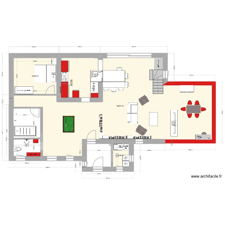 adrets 3. Plan de 0 pièce et 0 m2