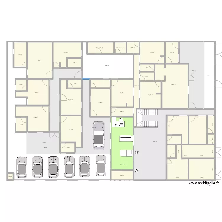 Plan Hotel RDC Avec Restau & Pressing. Plan de Plan Hotel RDC Avec Restau & Pressing. Plan de