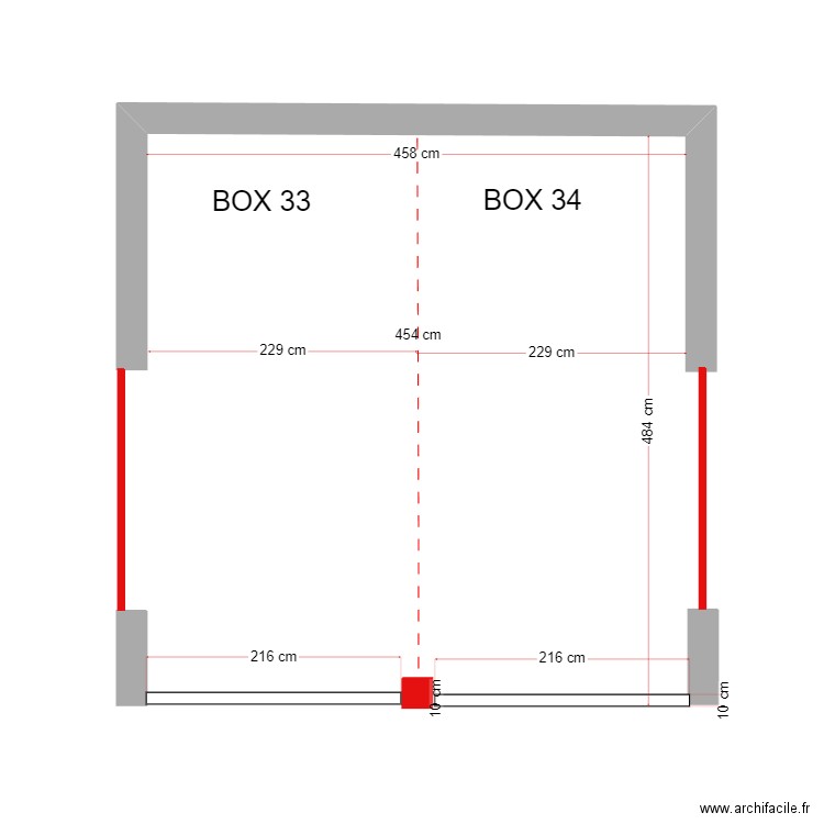 BOX 33. Plan de 0 pièce et 0 m2