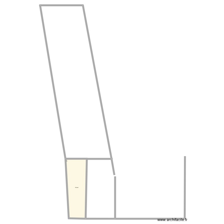 Partie cadastrale A321g. Plan de 1 pièce et 37 m2