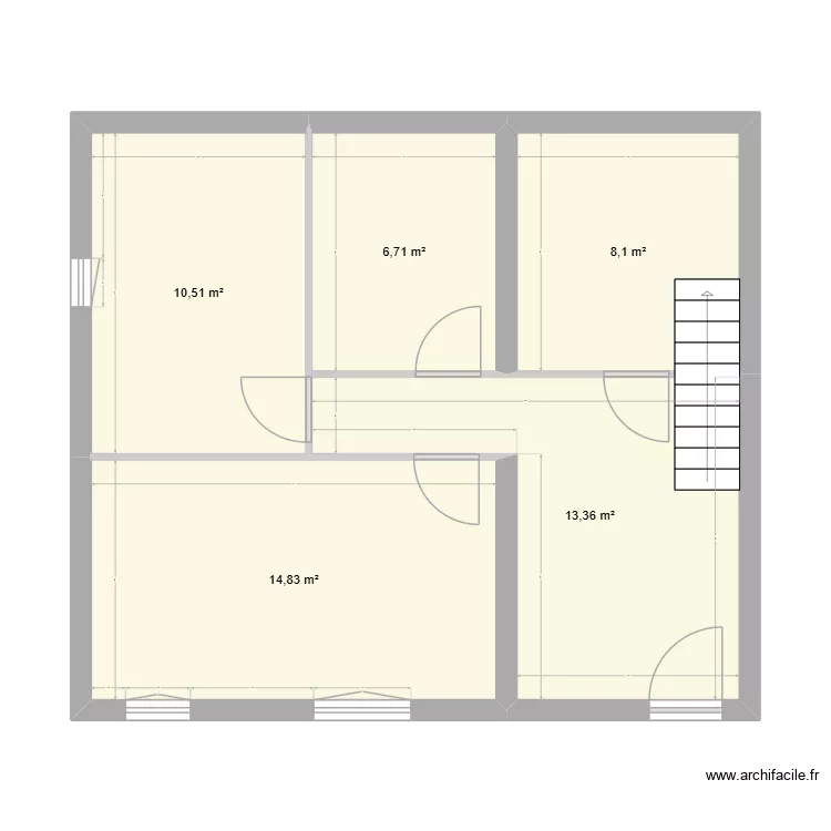 V02 prev am&eacute;nagement. Plan de 5  et 54 m²