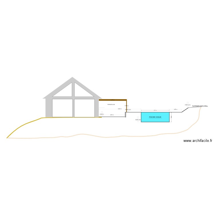 DP3 PLAN DE COUPE PERGOLAS. Plan de 0 pièce et 0 m2
