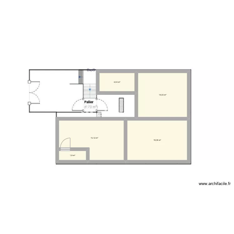 r+1. Plan de 5 et 53 m² r+1. Plan de 5 et 53 m²